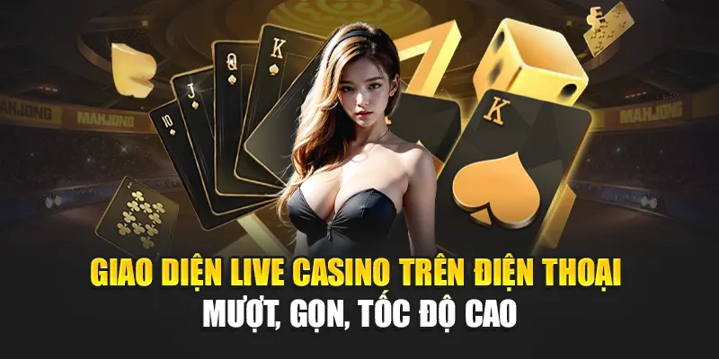 Giao diện sảnh VIP live casino chuẩn HD – sắc nét đến từng chi tiết